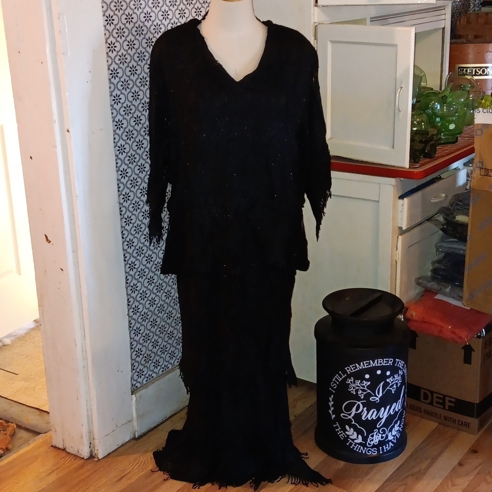 Vintage black maxi dress costume
